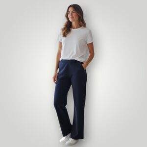 Vineyard Vines Nautical Navy Salesmen Wide Leg Terry Trousers L‎arge Comfy Pants